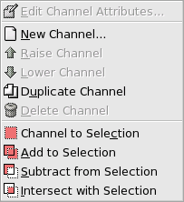 Channels Menu