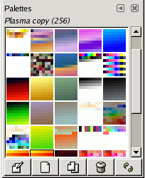 The Palettes dialog